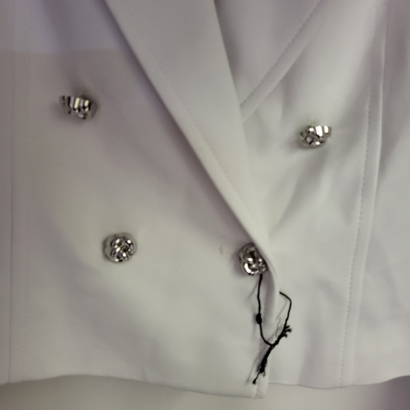 Zara NWOT Women's White Double-Breasted Jacket - Picture 3 of 8
